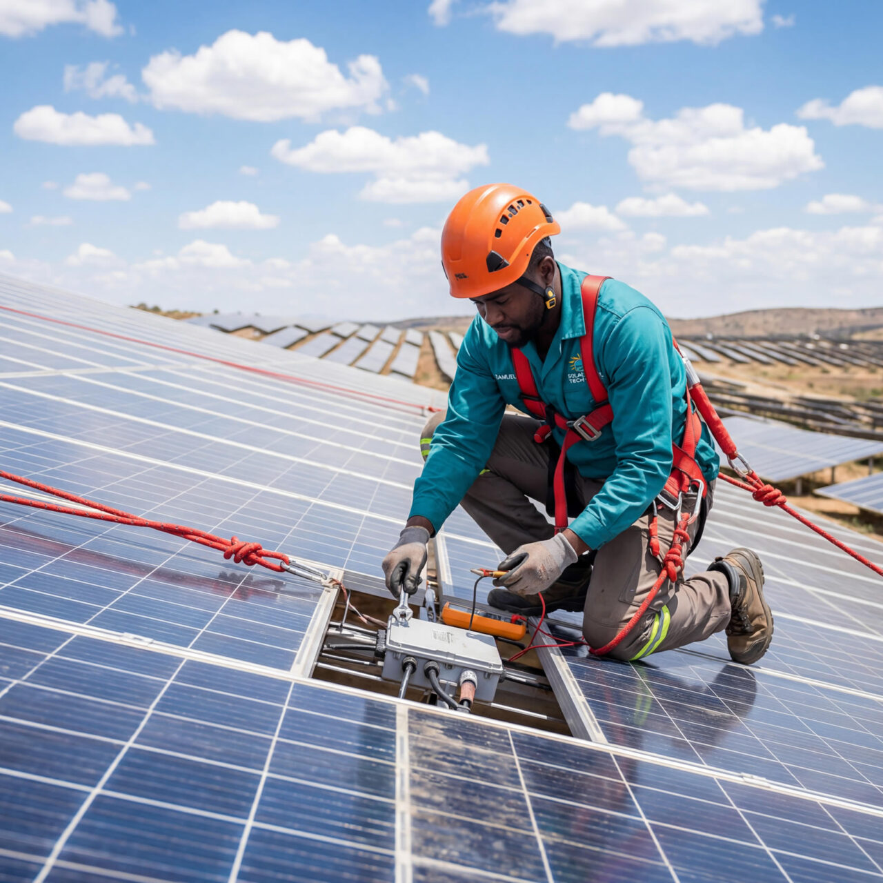 Solar Panels, Accessories, and wiring of MRC mid-wife’s house